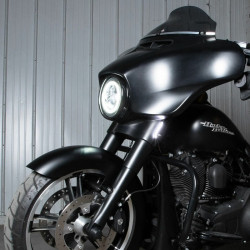 PartzBiz HD HW167005 - Hogworkz 7‚” ไฟหน้า Halomaker LED สีขาว สีดำ Harley Touring Softail PartzBiz HD HW167005 - Hogworkz 7‚” ไฟหน้า Halomaker LED สีขาว สีดำ Harley Touring Softail