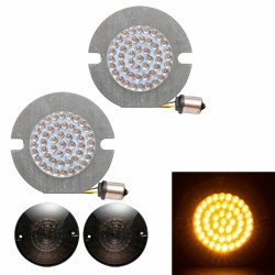 PartzBiz HD HW307005 - Hogworkz Amber LED สัญญาณไฟเลี้ยวด้านหลังเลนส์แบน 1156 ฐาน Harley Davidson PartzBiz HD HW307005 - Hogworkz Amber LED สัญญาณไฟเลี้ยวด้านหลังเลนส์แบน 1156 ฐาน Harley Davidson
