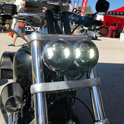 PartzBiz HD HW195208 - Hogworkz Black LED 4.65″ Blackout ไฟหน้าไฟหน้า Harley Dyna Fat Bob 08-17 PartzBiz HD HW195208 - Hogworkz Black LED 4.65″ Blackout ไฟหน้าไฟหน้า Harley Dyna Fat Bob 08-17