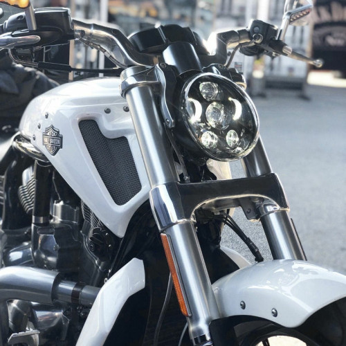 PartzBiz HD: 3486373-Hogworkz สีดำสีขาว LED Blackout ไฟหน้าไฟหน้า Harley V-Rod 02-17 PartzBiz HD: 3486373-Hogworkz สีดำสีขาว LED Blackout ไฟหน้าไฟหน้า Harley V-Rod 02-17