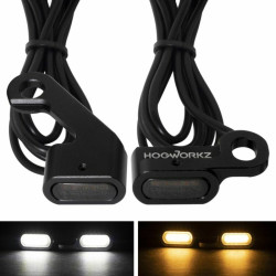 PartzBiz HD HW307028 - Hogworkz LED แฮนด์รถ DRL ไฟเลี้ยวสีดำ 60‚ Wire Harley Davidson PartzBiz HD HW307028 - Hogworkz LED แฮนด์รถ DRL ไฟเลี้ยวสีดำ 60‚ Wire Harley Davidson