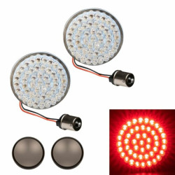 PartzBiz HD HW307003 - Hogworkz LED สัญญาณไฟเลี้ยวสีแดง 48 ไฟสีแดง 2‚” Bullet Lens 1156 Base Harley PartzBiz HD HW307003 - Hogworkz LED สัญญาณไฟเลี้ยวสีแดง 48 ไฟสีแดง 2‚” Bullet Lens 1156 Base Harley