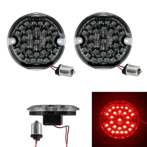 PartzBiz HD: 3487627-Hogworkz Pro Grid LED ไฟเลี้ยวด้านหลังแบบแบน 1156 ฐาน Harley Davidson