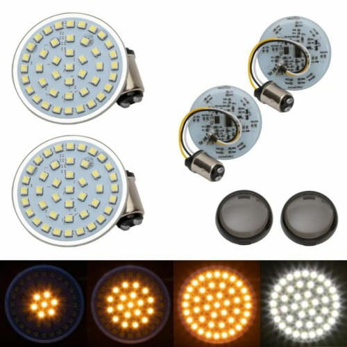 PartzBiz HD: 3487544-Hogworkz Sequentialz ไฟเลี้ยว LED ด้านหน้า 2‚” 1157 เลนส์ Bullet Harley HD