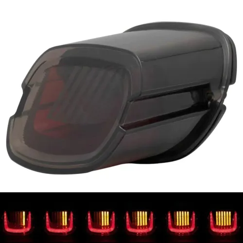 PartzBiz HD: 3487534-Hogworkz Uproar สีแดง LED ไฟท้าย Sequential Strobe Dark Smoke Harley Touring PartzBiz HD: 3487534-Hogworkz Uproar สีแดง LED ไฟท้าย Sequential Strobe Dark Smoke Harley Touring