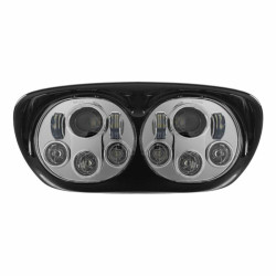 PartzBiz HD HW195021 - Hogworkz สีขาว LED Chrome Dual Visionz ไฟหน้า 75W Harley FLTR 98-13 PartzBiz HD HW195021 - Hogworkz สีขาว LED Chrome Dual Visionz ไฟหน้า 75W Harley FLTR 98-13