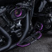 PartzBiz HD: 190225850-Panda Rider Stretched Floorboards For Harley Softail 2018+ Fat Boy/Heritage Classic/Deluxe/Slim - Black & Gold