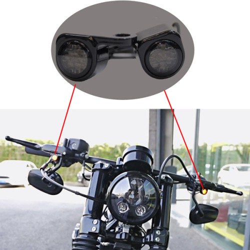 PartzBiz HD: 190378921-Hoprousa Motorcycle Mini Front LED Turn Flowing Amber Signal Lights Blinkers Indicators 12V for Harley Davidson Sportster Softail(Pack of 2) - For Sportster PartzBiz HD: 190378921-Hoprousa Motorcycle Mini Front LED Turn Flowing Amber Signal Lights Blinkers Indicators 12V for Harley Davidson Sportster Softail(Pack of 2) - For Sportster