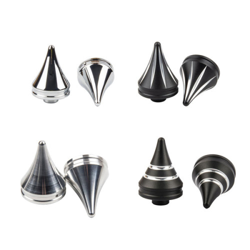 PartzBiz HD: 190392551-Axle Nut Covers for Harley 2018+ Softail Fatboy Breakout Street Bob - Black Scratch / [Rear]Street Bob