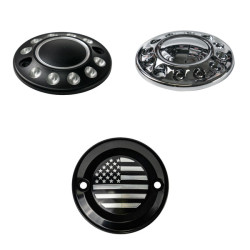 PartzBiz HD CVR-TIM-STS - Timing Cover For Harley M8 Softail Touring models - Stars and Stripes