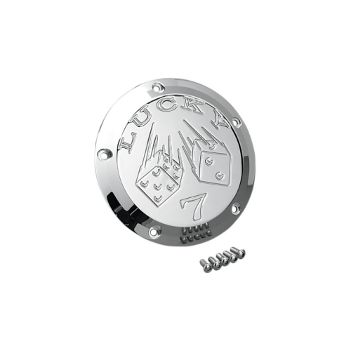 PartzBiz HD: 3478906-Joker Machine Lucky 7 Chrome Derby Cover 1999-2019 Harley Touring Softail Dyna