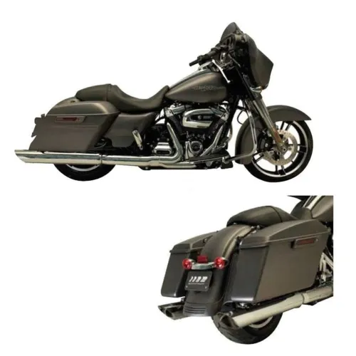 PartzBiz HD: 3453814-Supertrapp Kerker Slash Chrome 4‚” ท่อไอเสียแบบสวม 17+ Harley Touring