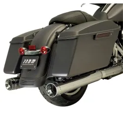 PartzBiz HD 140-78228 - Supertrapp Kerker Stout Chrome 4” Slip-On Mufflers Exhaust 17-20 Harley Touring