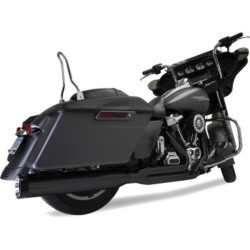 PartzBiz HD 200775 - Khrome Werks Black 2 into 1 Exhaust System 2017+ Harley Touring