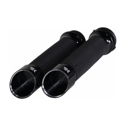 PartzBiz HD 500140 - Khrome Werks Edge Contour Grips Pair Set Black TBW Harley Touring Softail 2008+ PartzBiz HD 500140 - Khrome Werks Edge Contour Grips Pair Set Black TBW Harley Touring Softail 2008+