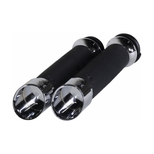 PartzBiz HD: 3492825-Khrome Werks Edge Contour Grips Pair Set Chrome TBW Harley Touring Softail 2008+