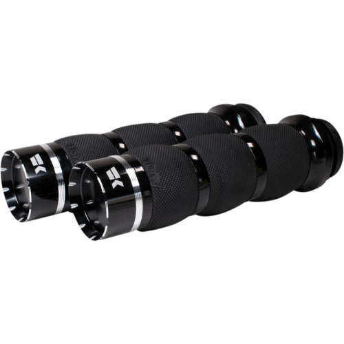 PartzBiz HD: 3492817-Khrome Werks Tracer Air Cushion Grips Pair Black TBW Harley Touring Softail 08+