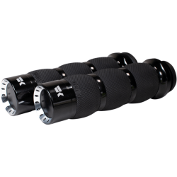 PartzBiz HD 500130 - Khrome Werks Turbine Air Cushion Grips Pair Black TBW Harley Touring Softail 08+ PartzBiz HD 500130 - Khrome Werks Turbine Air Cushion Grips Pair Black TBW Harley Touring Softail 08+