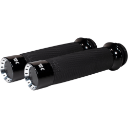 PartzBiz HD 500120 - Khrome Werks Turbine Contour Grips Pair Set Black TBW Harley Touring Softail 08+ PartzBiz HD 500120 - Khrome Werks Turbine Contour Grips Pair Set Black TBW Harley Touring Softail 08+