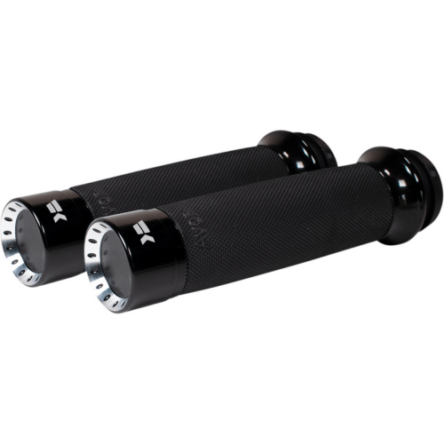 PartzBiz HD: 3492821-Khrome Werks Turbine Contour Grips Pair Set Black TBW Harley Touring Softail 08+ PartzBiz HD: 3492821-Khrome Werks Turbine Contour Grips Pair Set Black TBW Harley Touring Softail 08+
