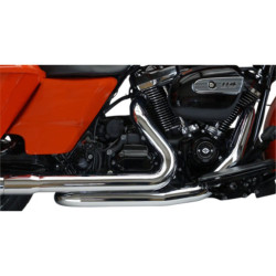 PartzBiz HD 200420 - Khrome Werks Chrome 2 Into 2 Header System Exhaust Pipes Harley Touring 17+ M8
