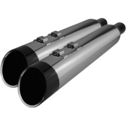 PartzBiz HD 202765 - Khrome Werks Chrome 4.5” HP Plus Slip On Mufflers Pipes Harley Touring 17+ M8