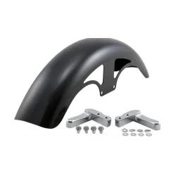 PartzBiz HD KW05-06-0007-C - Klock Werks Hugger ชุดบังโคลนหน้า P-Tom Chrome Block Black 19‚” Harley FXLR M8