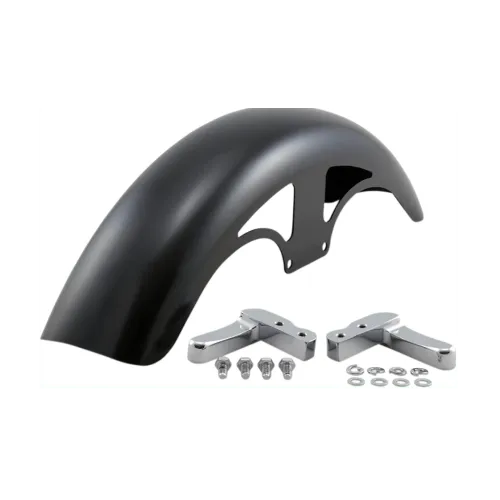 PartzBiz HD: 3487024-Klock Werks Hugger ชุดบังโคลนหน้า P-Tom Chrome Block Black 19‚” Harley FXLR M8
