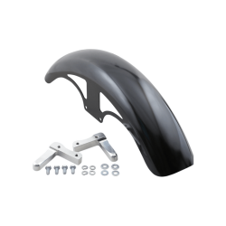 PartzBiz HD KW05-01-0493-R - Klock Werks Hugger P-Tom ชุดบังโคลนหน้า Satin Block สีดำ 19‚” Harley FXLR M8