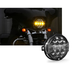 PartzBiz HD DNL.D14.10100.K - DENALI D14 Destroyer Headlight Kit  ('15-'23 Street Glide) | Kraus Moto