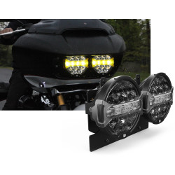 PartzBiz HD DNL.D14.10200.K - DENALI D14 Destroyer Headlight Kit  ('15-'23 Road Glide) | Kraus Moto