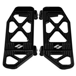 PartzBiz HD ST-FC-80-B - Kraus Max Lean Harley Floorboards | Grip to Rip