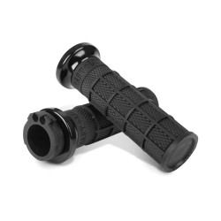 PartzBiz HD V31HCW-BB-B - V-Twin Lock-On Hart-Luck Waffle Grip Set