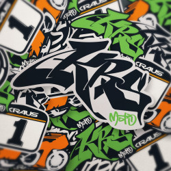 PartzBiz HD swg-sts-002 - Kraus Moto Matte Finish Vinyl Stickers | Kraus Moto