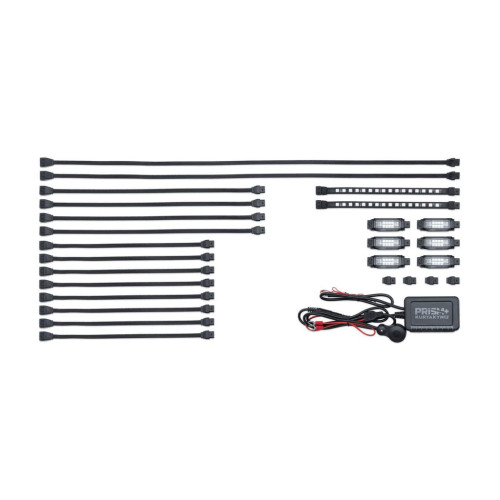 PartzBiz HD: 3461631-New Kuryakyn Prism+ Impact Kit LED L.E.D Lighting Bluetooth Universal 12V Custom