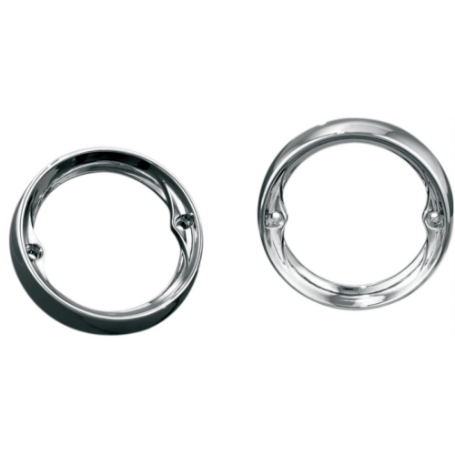 PartzBiz HD: 3479453-Deep Dish Turn Signal Bezels Bullet Signal Pair Set Harley Touring Softail 86-13 PartzBiz HD: 3479453-Deep Dish Turn Signal Bezels Bullet Signal Pair Set Harley Touring Softail 86-13