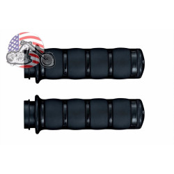 PartzBiz HD 6320 - Kuryakyn Black Rubber Soft ISO Cable Throttle Hand Grips Traditional Harley 6320 PartzBiz HD 6320 - Kuryakyn Black Rubber Soft ISO Cable Throttle Hand Grips Traditional Harley 6320
