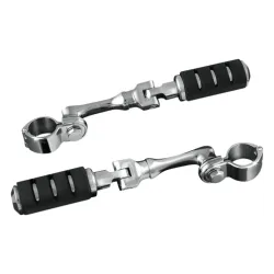 PartzBiz HD KUR7559 - Kuryakyn Chrome 5.5‚” ชุดยึดพักเท้าแบบล่องเรือมุมขวาคู่ 2003-2015 Victory