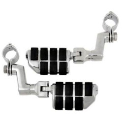 PartzBiz HD 7976 - Kuryakyn Chrome Offset 1” Engine Guard Frame Mount Dually Iso Pegs Set Harley PartzBiz HD 7976 - Kuryakyn Chrome Offset 1” Engine Guard Frame Mount Dually Iso Pegs Set Harley