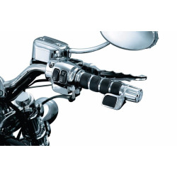 PartzBiz HD 6342 - Kuryakyn Chrome Rubber Soft ISO Cable Grips Contoured Throttle Boss Harley 82-18 PartzBiz HD 6342 - Kuryakyn Chrome Rubber Soft ISO Cable Grips Contoured Throttle Boss Harley 82-18