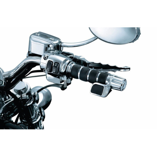 PartzBiz HD: 3455170-Kuryakyn Chrome Rubber Soft ISO Cable Grips Contoured Throttle Boss Harley 82-18