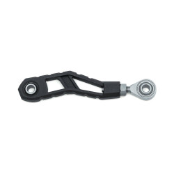 PartzBiz HD 3571 - Kuryakyn Black Riot Shift Linkage Trim Accent Harley Dyna 06-17 w/ Mid Controls