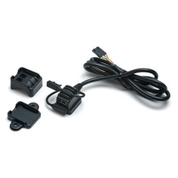 PartzBiz HD 1703 - Kuryakyn Black USB Power Source Device Charger Outlet Dash Trunk Harley Touring