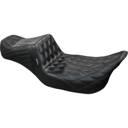 PartzBiz HD LK-587DLDD - Le Pera Black Tailwhip Daddy ขายาว 2Up Double Diamond Seat Harley Touring 08+