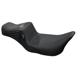 PartzBiz HD LK-587DLBW - Le Pera Black Tailwhip Daddy Long Legs 2 Up Basket Weave Seat Harley Touring 08+