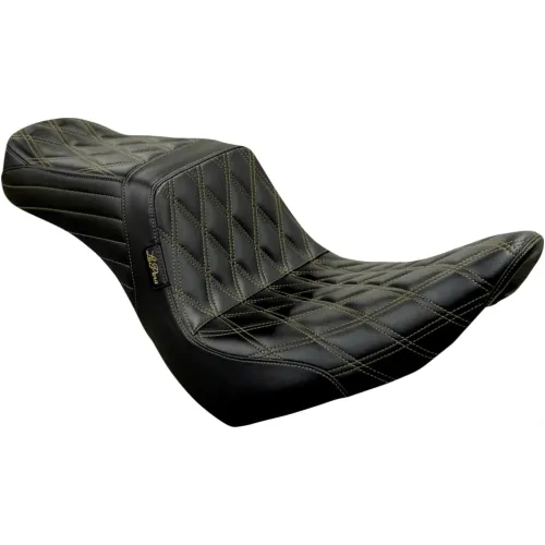 PartzBiz HD: 3481553-Le Pera Black 2-Up Tailwhip Seat Diamond Chestnut Stitching 18+ Harley Low Rider PartzBiz HD: 3481553-Le Pera Black 2-Up Tailwhip Seat Diamond Chestnut Stitching 18+ Harley Low Rider
