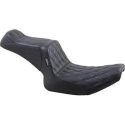 PartzBiz HD L-588DD - Le Pera Black Double Diamond Tailwhip 2 Up Seat Harley Super Glide FXR 82-00 PartzBiz HD L-588DD - Le Pera Black Double Diamond Tailwhip 2 Up Seat Harley Super Glide FXR 82-00