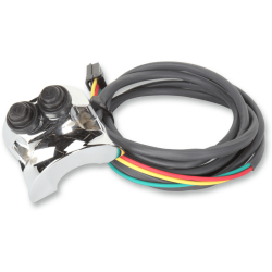 PartzBiz HD 0616-0207 - Legend Handlebar Mount Control Switch Assembly Chrome Harley Touring Softail