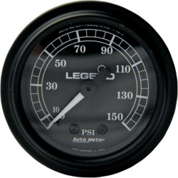 PartzBiz HD 2212-0484 - Legend Suspension Black Fairing Mount LED Backlit PSI Air Pressure Gauge Harley
