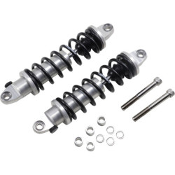 PartzBiz HD 1310-1776 - Legend Revo-A Adjustable Silver 12” Performance Coil Shocks HD Harley Dyna 91-17